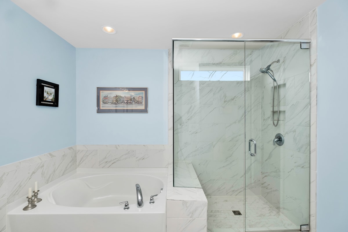 Custom bathroom mirror and vanity